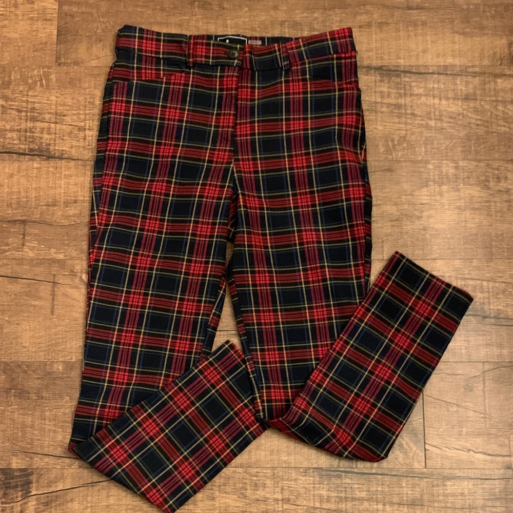 HAVE red plaid skinny pants